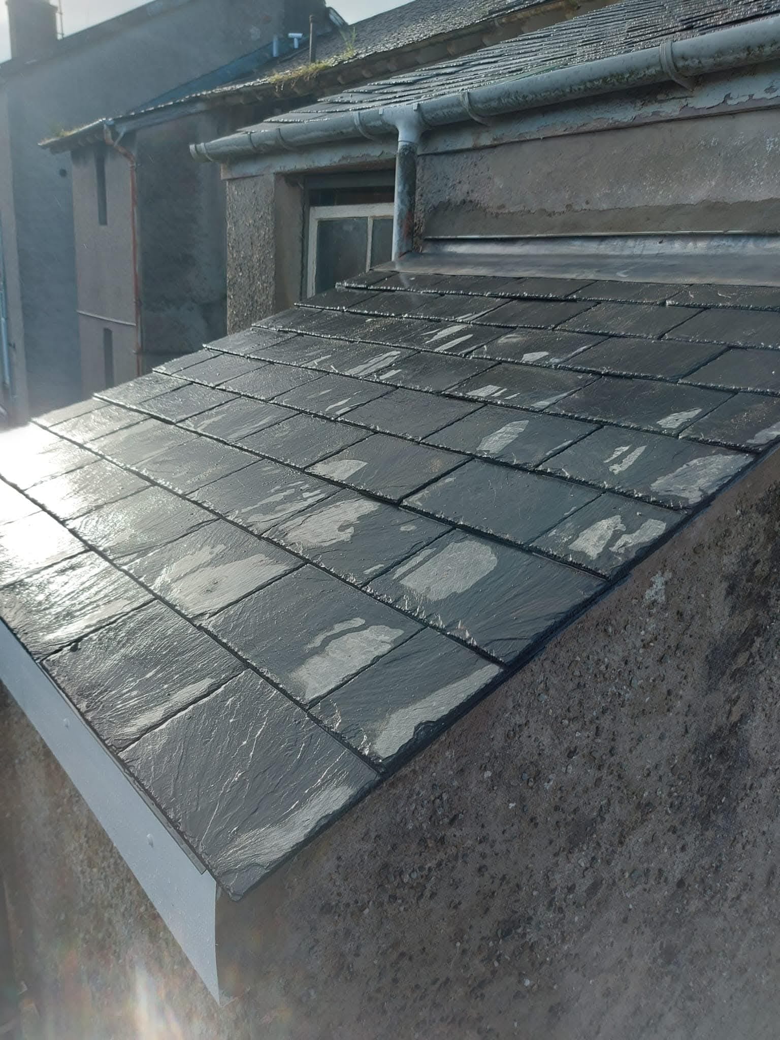 Collapsed porch roof repair - After